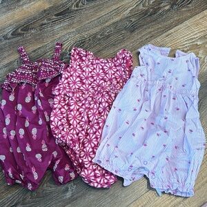 12m Purple Girls Onesie Baby Bundle